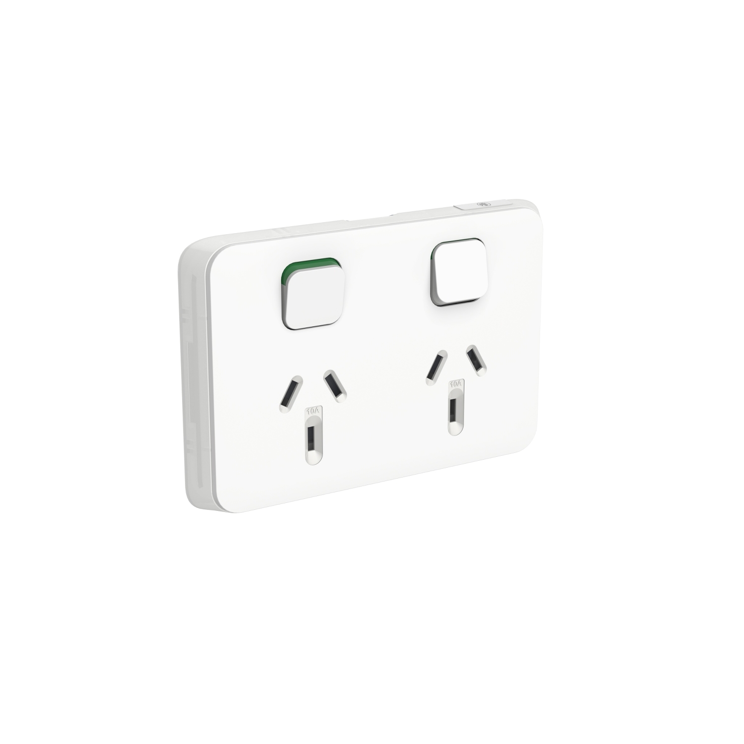 PDL395-VW - PDL Iconic Double Switched Socket 10Amp - Vivid White